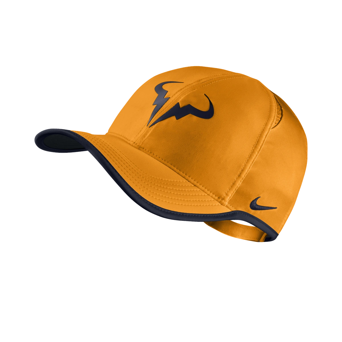 Nike Rafa Featherlight hat in Vivid Orange w/Black & Obsidian [715146-868] from the Summer 2016 tennis collection